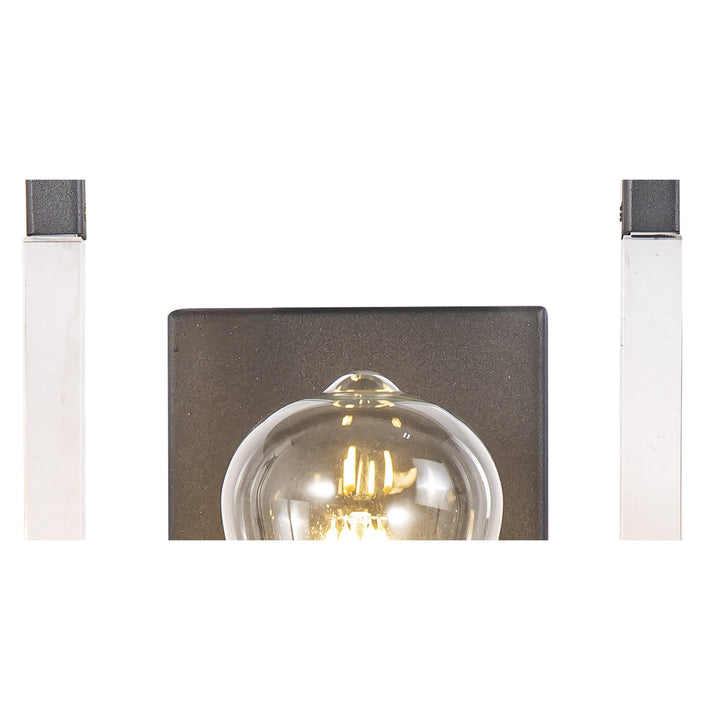 Diyas IL32855 Canto Wall Lamp 1 Light E27 Graphite/Acrylic