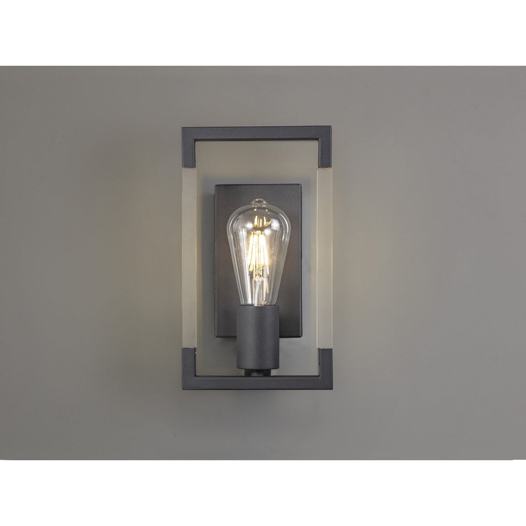 Diyas IL32855 Canto Wall Lamp 1 Light E27 Graphite/Acrylic