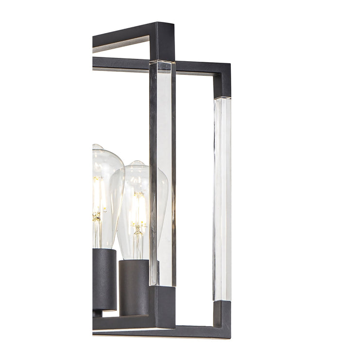 Diyas IL32854 Canto Pendant 5 Light E27 Graphite/Acrylic