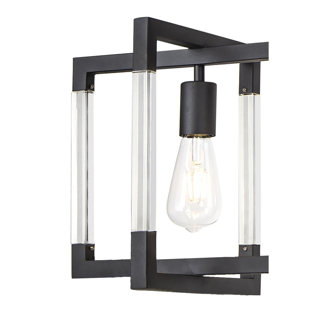 Diyas IL32853 Canto Rectangular Pendant 5 Light E27 Graphite/Acrylic