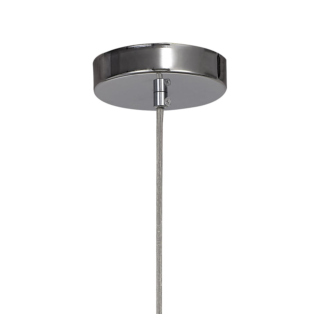 Diyas IL32780 Canto Single Rectangle Pendant 1 Light E27 Polished Nickel/Acrylic