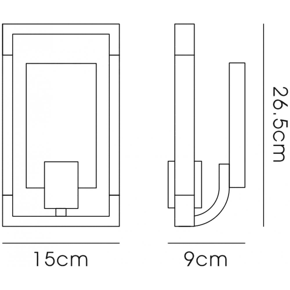 Diyas IL32784 Canto Wall Lamp 1 Light E27 Polished Nickel/Acrylic