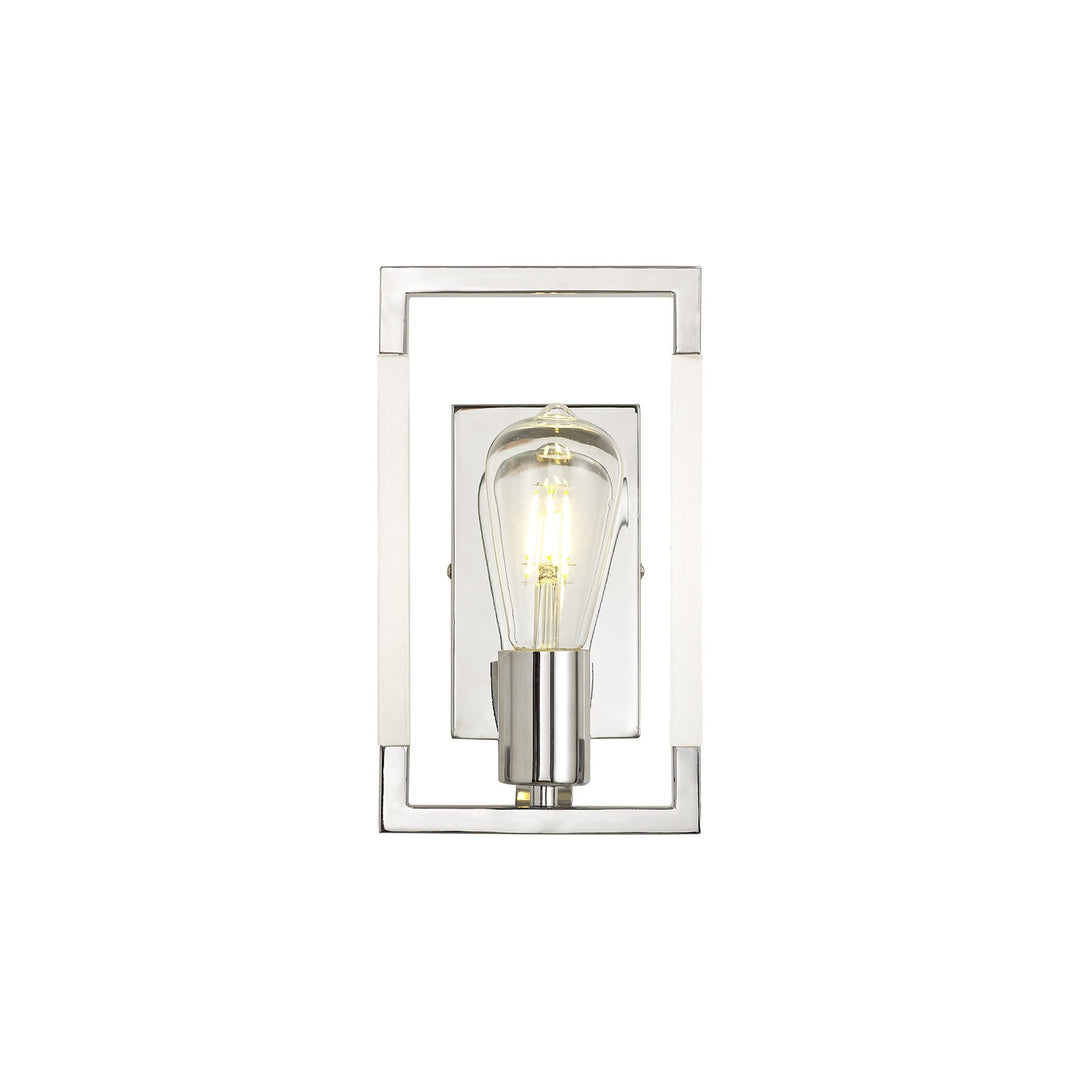 Diyas IL32784 Canto Wall Lamp 1 Light E27 Polished Nickel/Acrylic