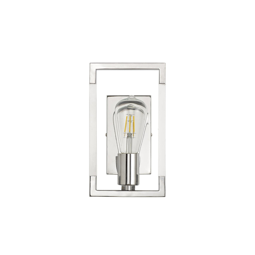 Diyas IL32784 Canto Wall Lamp 1 Light E27 Polished Nickel/Acrylic