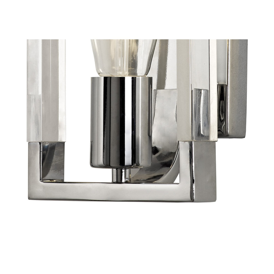 Diyas IL32784 Canto Wall Lamp 1 Light E27 Polished Nickel/Acrylic