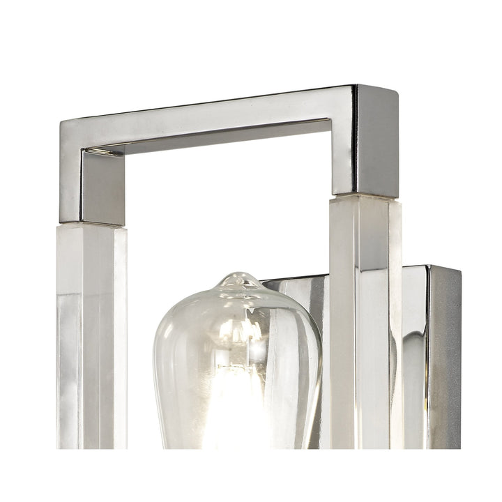 Diyas IL32784 Canto Wall Lamp 1 Light E27 Polished Nickel/Acrylic