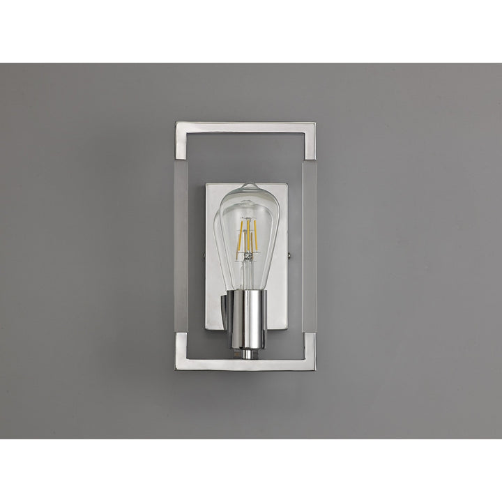 Diyas IL32784 Canto Wall Lamp 1 Light E27 Polished Nickel/Acrylic