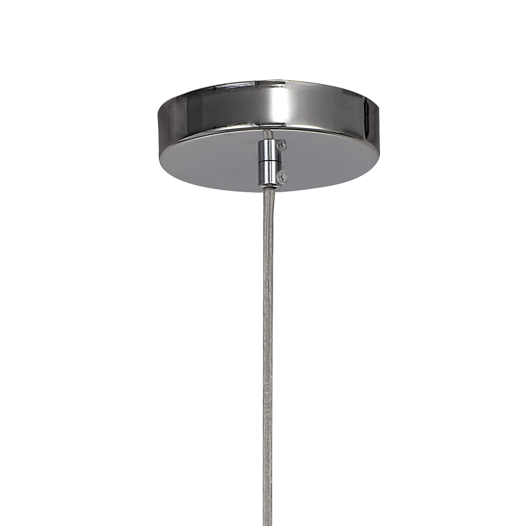 Diyas IL32781 Canto Double Rectangle Square Pendant 1 Light E27 Polished Nickel/Acrylic