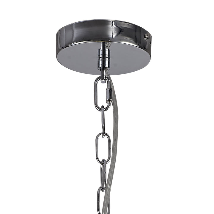 Diyas IL32783 Canto Pendant 5 Light E27 Polished Nickel/Acrylic