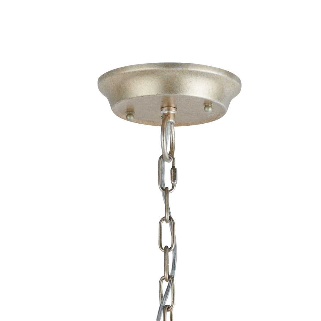 Diyas IL31850 Celine Pendant Sphere 5 Light E14 Aged Silver/Clear Crystal