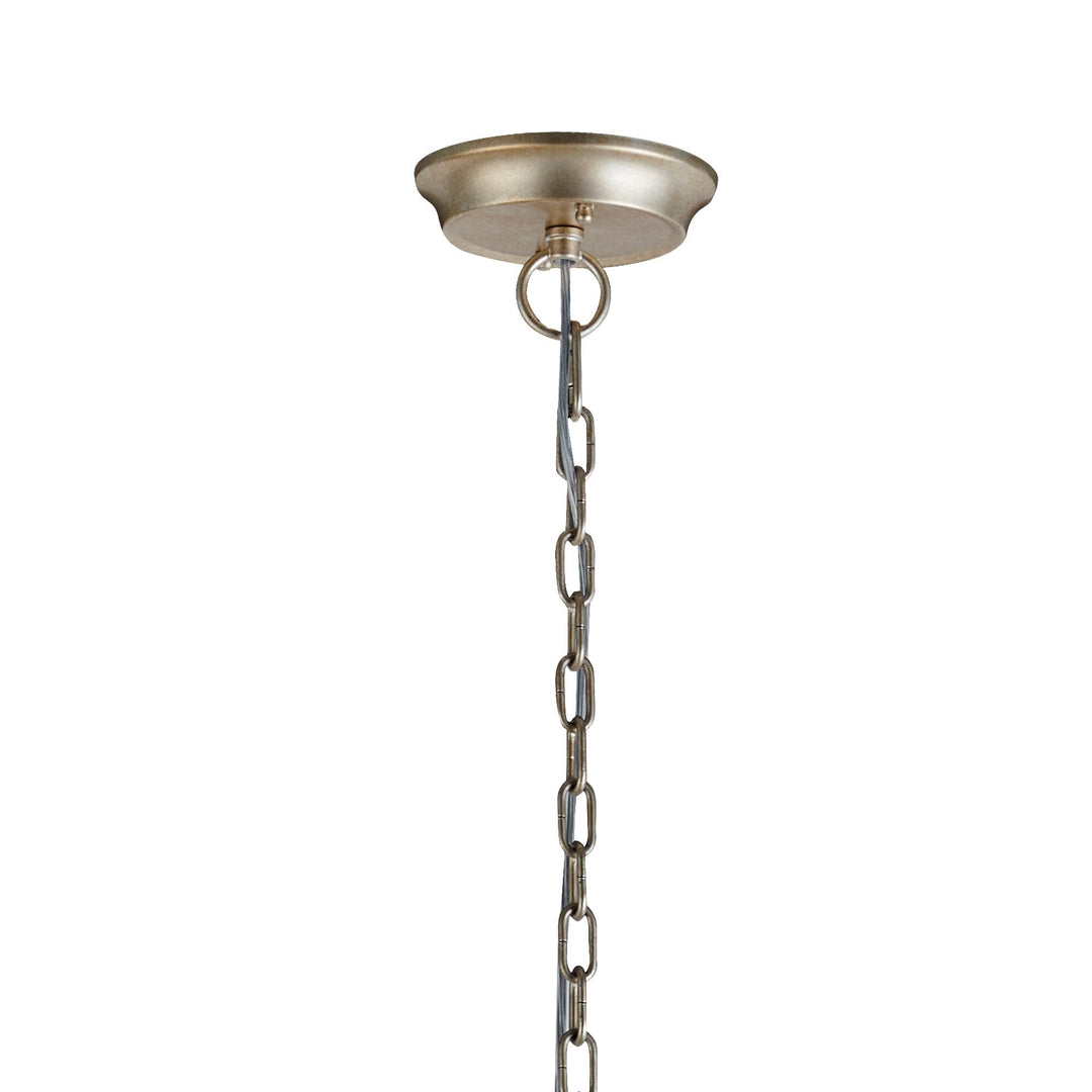 Diyas IL31847 Celine Pendant Chandelier 15 Light E14 Aged Silver/Clear Crystal