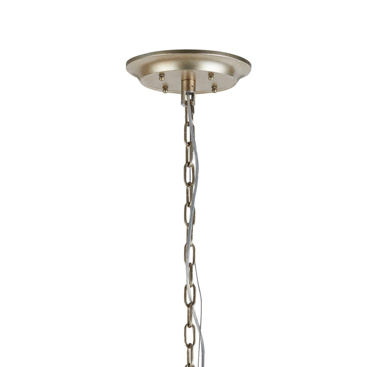 Diyas IL31848 Celine Pendant Chandelier 28 Light E14 Aged Silver/Clear Crystal