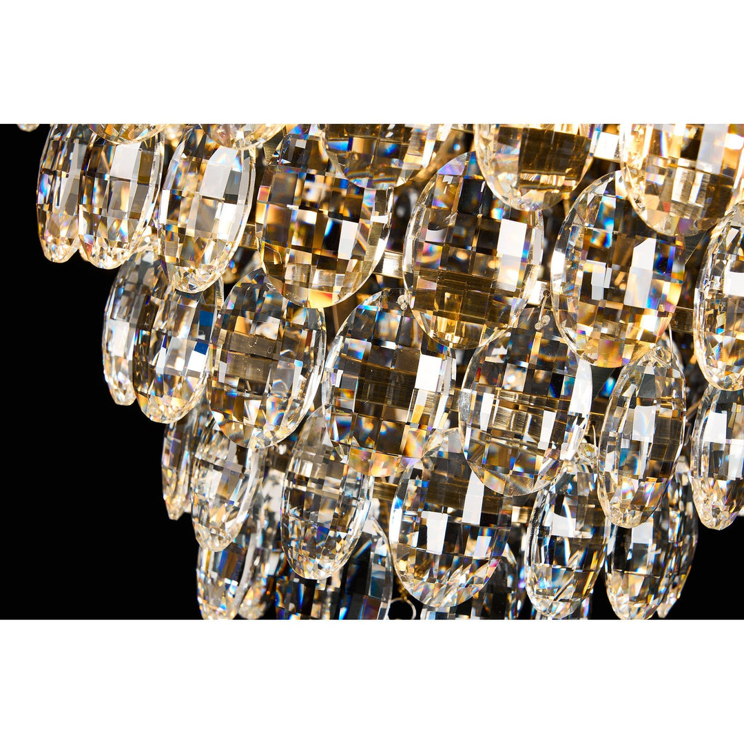 Diyas IL32807AB Coniston Wall Lamp 1 Light E14 Antique Brass/Crystal