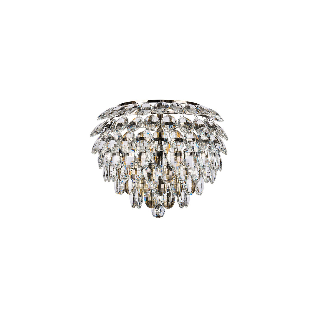 Diyas IL32829AB Coniston Wall Lamp 2 Light E14 Antique Brass/Crystal