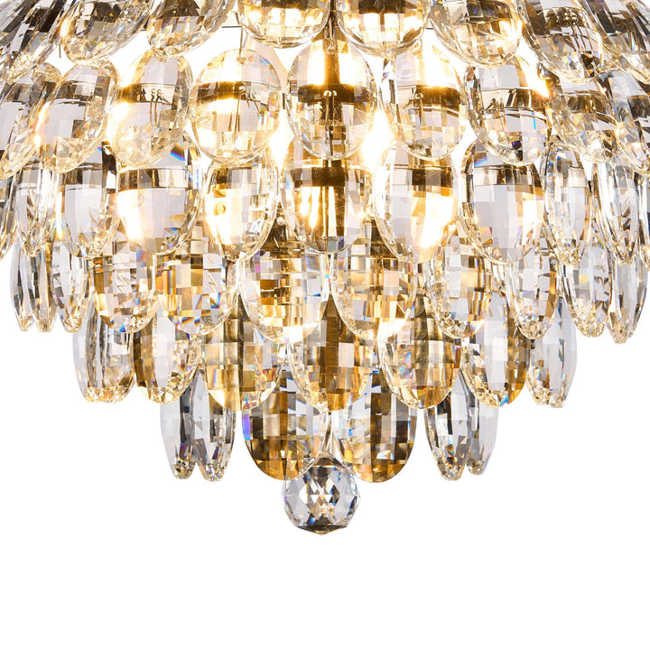 Diyas IL32829AB Coniston Wall Lamp 2 Light E14 Antique Brass/Crystal