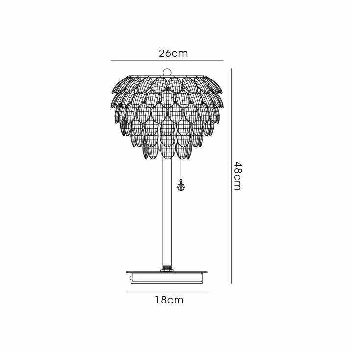 Diyas IL32836AB Coniston Table Lamp 2 Light E14 Antique Brass/Crystal