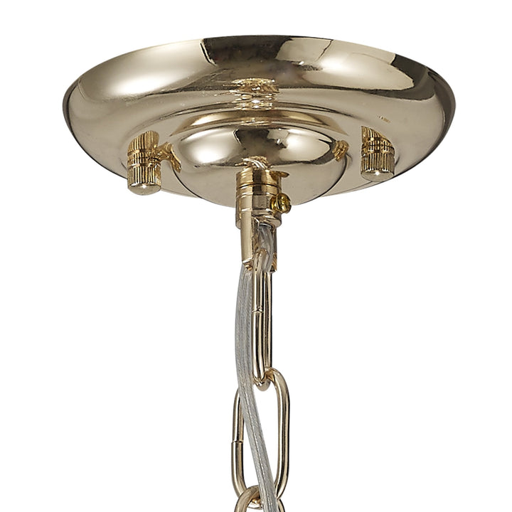Diyas IL32839 Coniston Pendant 5 Layer 1 Light E27 French Gold/Crystal (S)