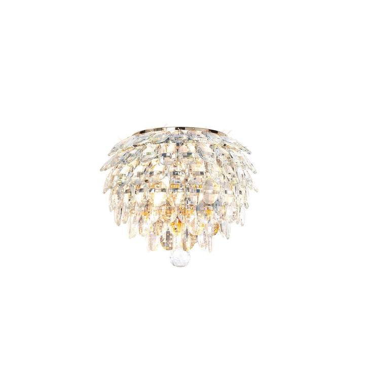 Diyas IL32829 Coniston Wall Lamp 2 Light E14 French Gold/Crystal