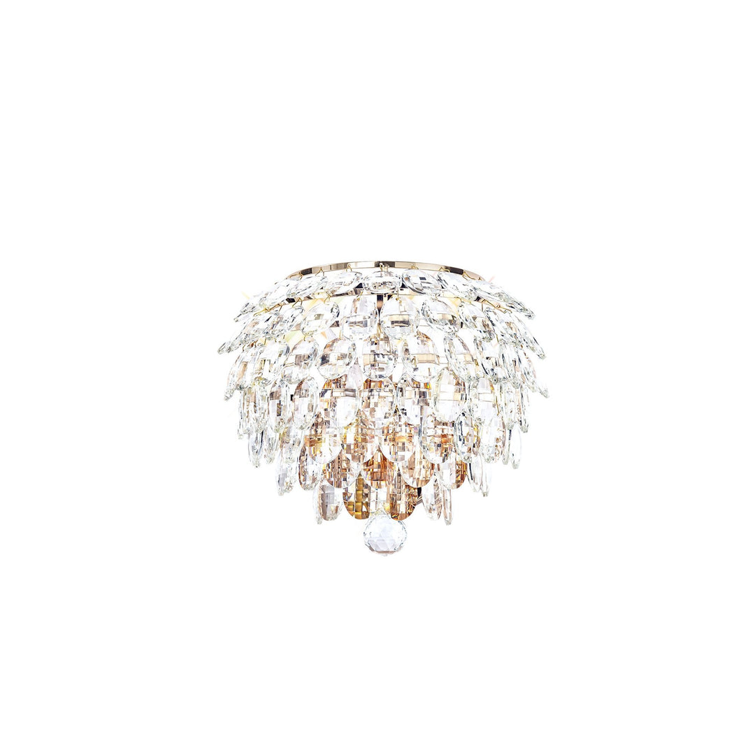 Diyas IL32829 Coniston Wall Lamp 2 Light E14 French Gold/Crystal