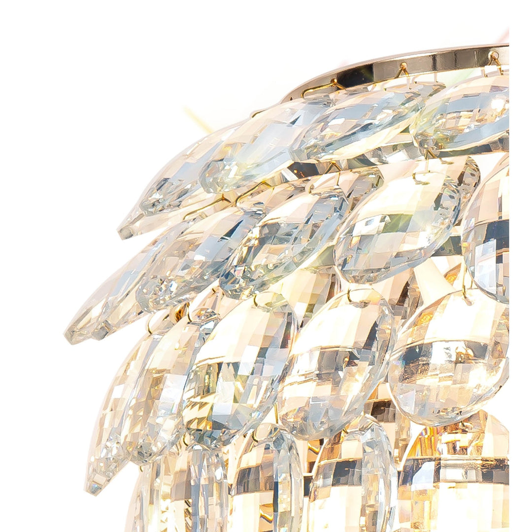 Diyas IL32829 Coniston Wall Lamp 2 Light E14 French Gold/Crystal