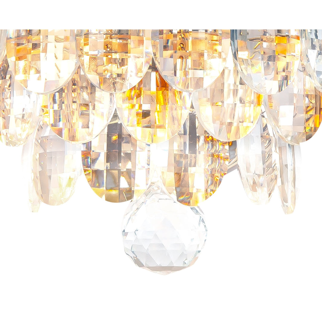 Diyas IL32829 Coniston Wall Lamp 2 Light E14 French Gold/Crystal