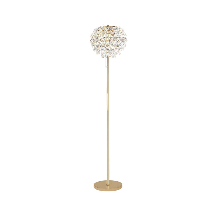 Diyas IL32837 Coniston Floor Lamp 3 Light E14 French Gold/Crystal