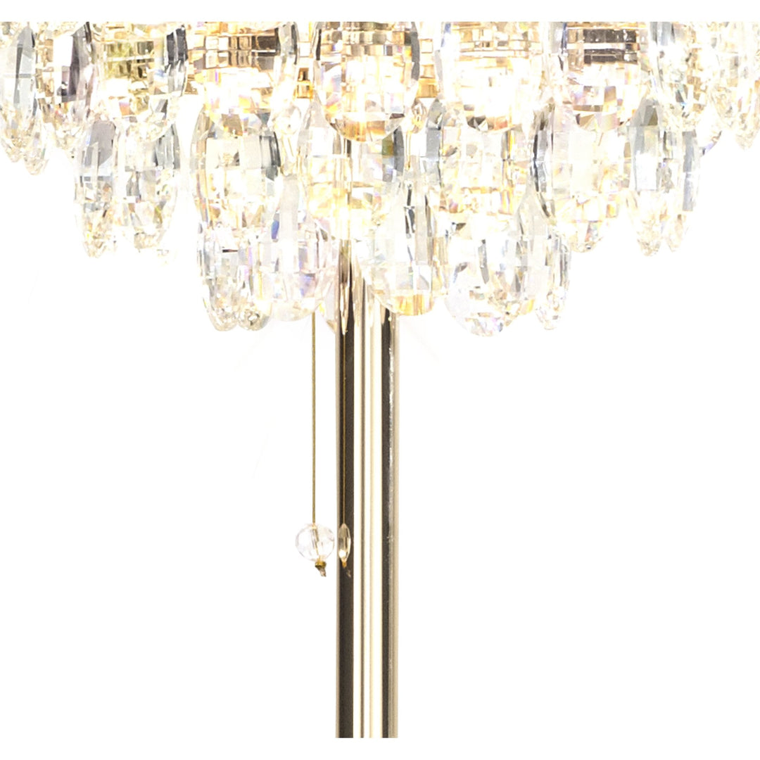 Diyas IL32837 Coniston Floor Lamp 3 Light E14 French Gold/Crystal