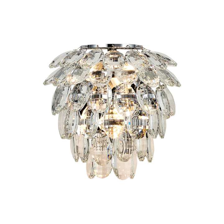 Diyas IL32890 Coniston IP Bathroom Wall Lamp 2 Light G9 Polished Chrome/Crystal