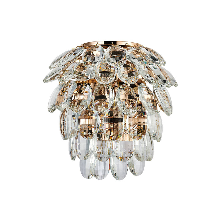 Diyas IL32895 Coniston IP Bathroom Wall Lamp 2 Light G9 French Gold/Crystal