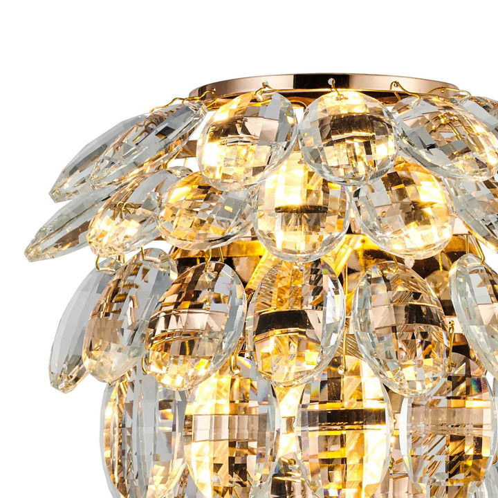 Diyas IL32895 Coniston IP Bathroom Wall Lamp 2 Light G9 French Gold/Crystal