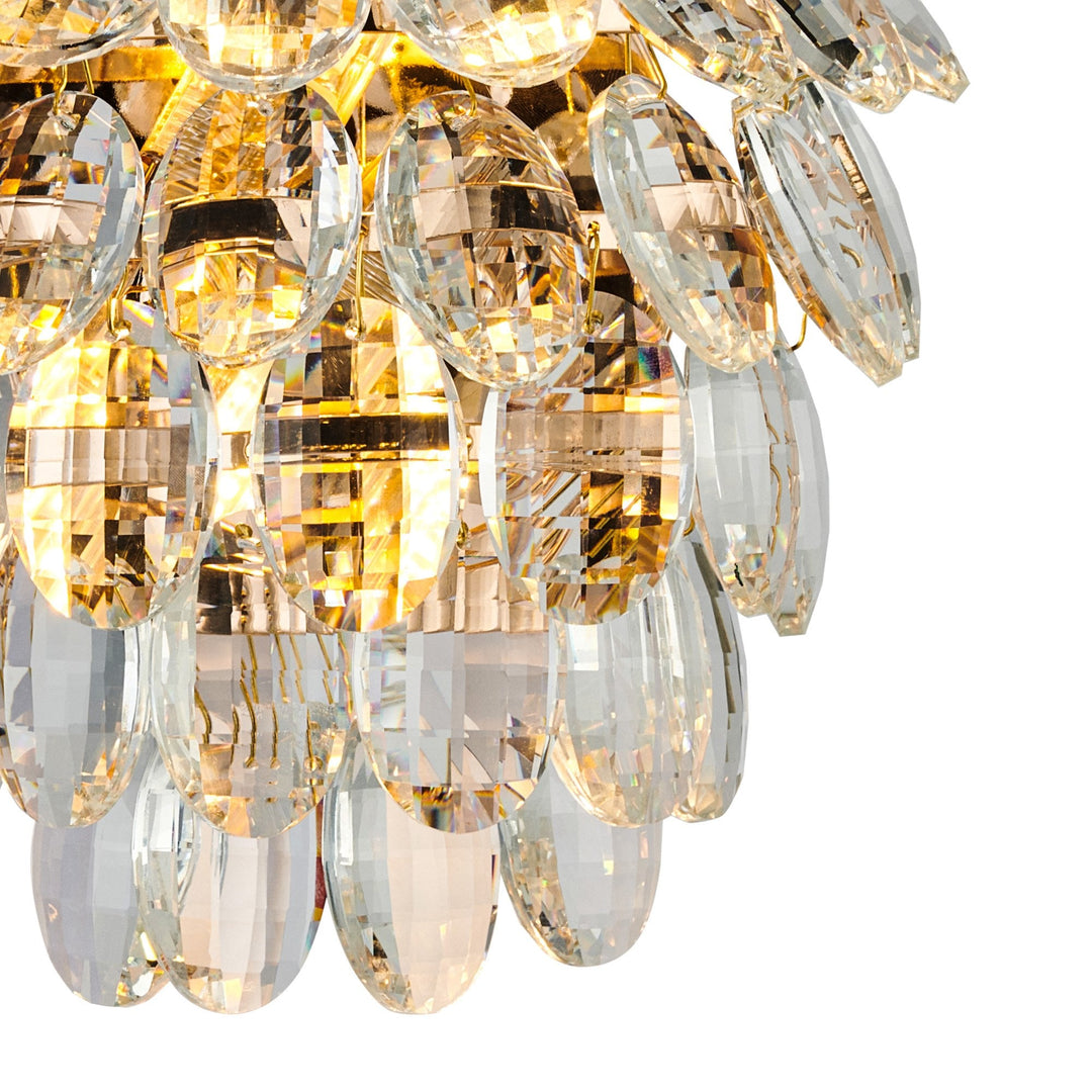 Diyas IL32895 Coniston IP Bathroom Wall Lamp 2 Light G9 French Gold/Crystal