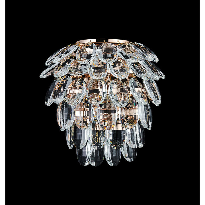 Diyas IL32895 Coniston IP Bathroom Wall Lamp 2 Light G9 French Gold/Crystal