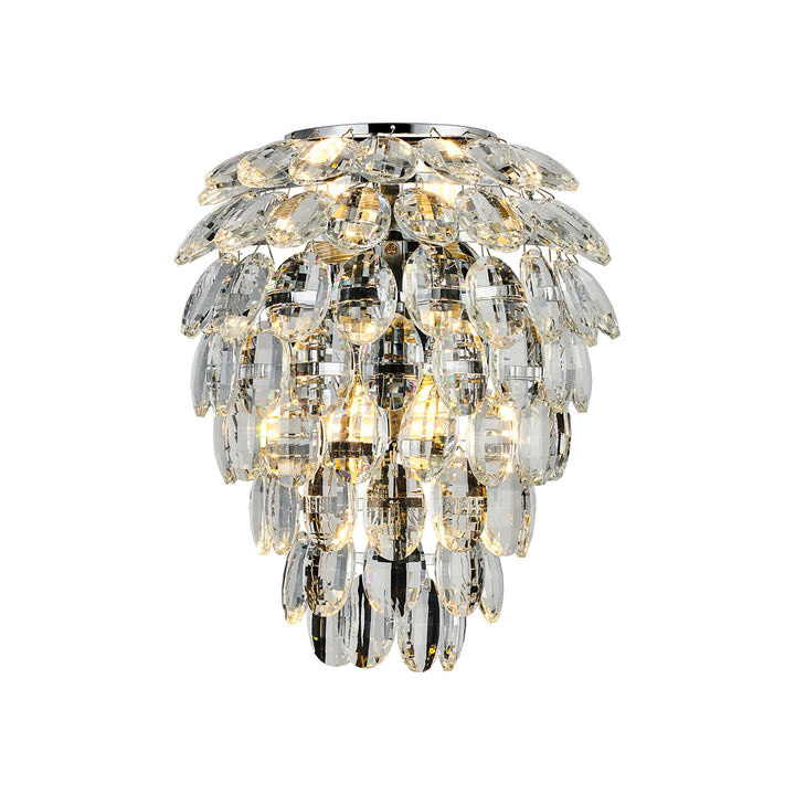 Diyas IL32891 Coniston IP Bathroom Wall Lamp 4 Light G9 Polished Chrome/Crystal