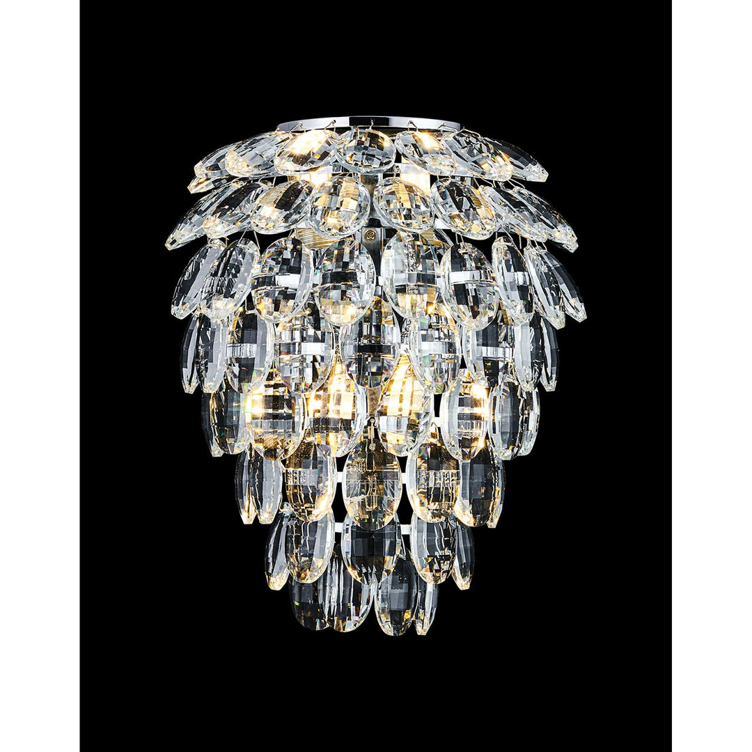 Diyas IL32891 Coniston IP Bathroom Wall Lamp 4 Light G9 Polished Chrome/Crystal