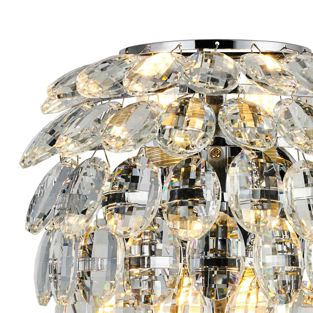 Diyas IL32891 Coniston IP Bathroom Wall Lamp 4 Light G9 Polished Chrome/Crystal