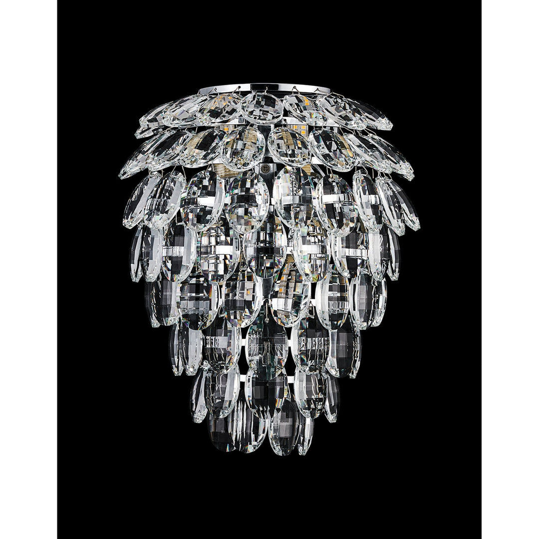 Diyas IL32891 Coniston IP Bathroom Wall Lamp 4 Light G9 Polished Chrome/Crystal