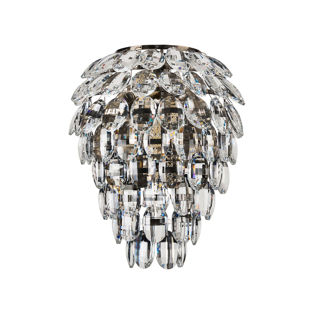 Diyas IL32896AB Coniston IP Bathroom Wall Lamp 4 Light G9 Antique Brass/Crystal