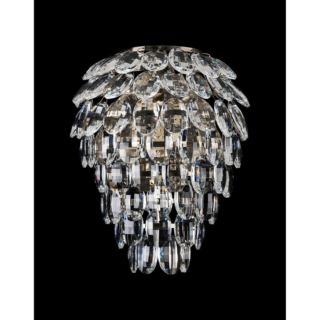 Diyas IL32896AB Coniston IP Bathroom Wall Lamp 4 Light G9 Antique Brass/Crystal