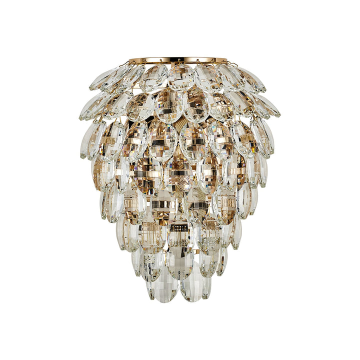 Diyas IL32896 Coniston IP Bathroom Wall Lamp 4 Light G9 French Gold/Crystal