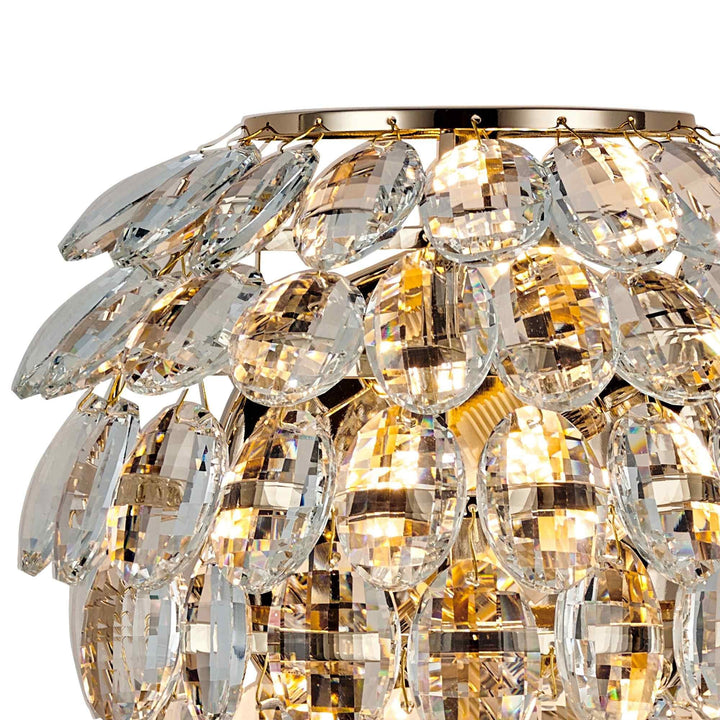 Diyas IL32896 Coniston IP Bathroom Wall Lamp 4 Light G9 French Gold/Crystal