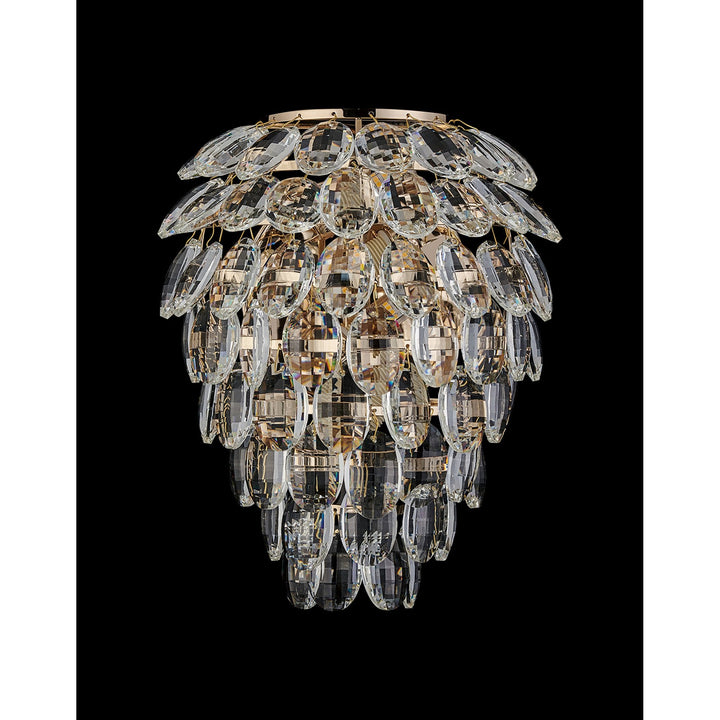 Diyas IL32896 Coniston IP Bathroom Wall Lamp 4 Light G9 French Gold/Crystal