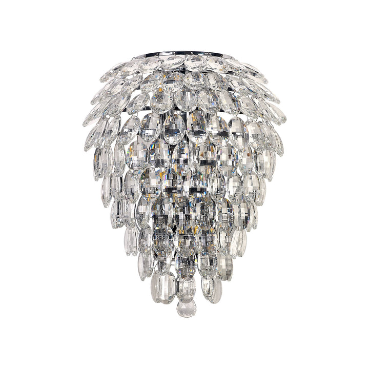 Diyas IL32912 Coniston IP Bathroom Tall Wall Lamp 6 Light G9 Polished Chrome/Crystal