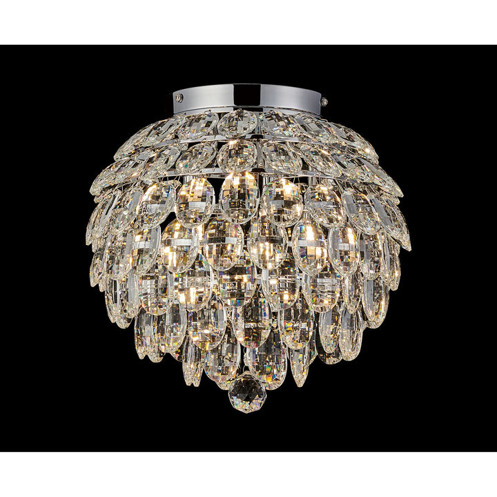 Diyas IL32893 Coniston IP Bathroom Ceiling 5 Light G9 Polished Chrome/Crystal