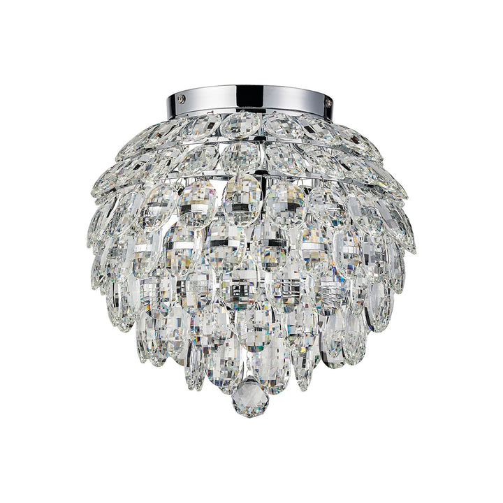 Diyas IL32893 Coniston IP Bathroom Ceiling 5 Light G9 Polished Chrome/Crystal