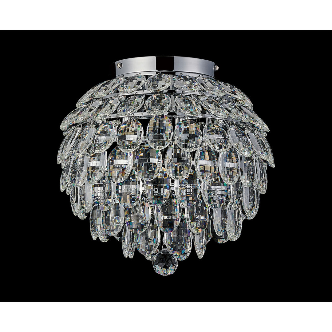 Diyas IL32893 Coniston IP Bathroom Ceiling 5 Light G9 Polished Chrome/Crystal