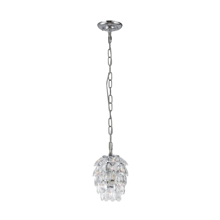 Diyas IL32838 Coniston Pendant 5 Layer 1 Light E27 Polished Chrome/Crystal