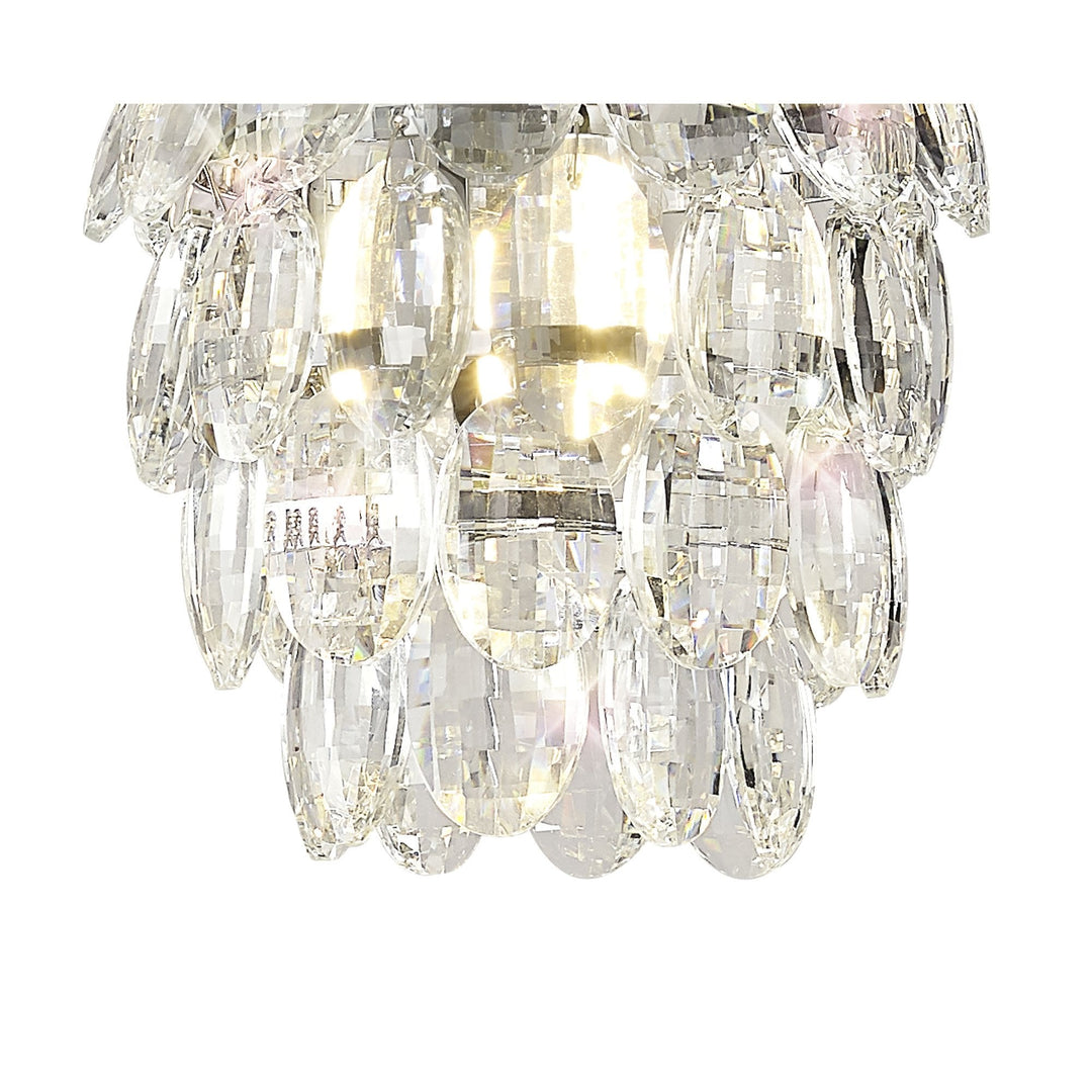 Diyas IL32838 Coniston Pendant 5 Layer 1 Light E27 Polished Chrome/Crystal