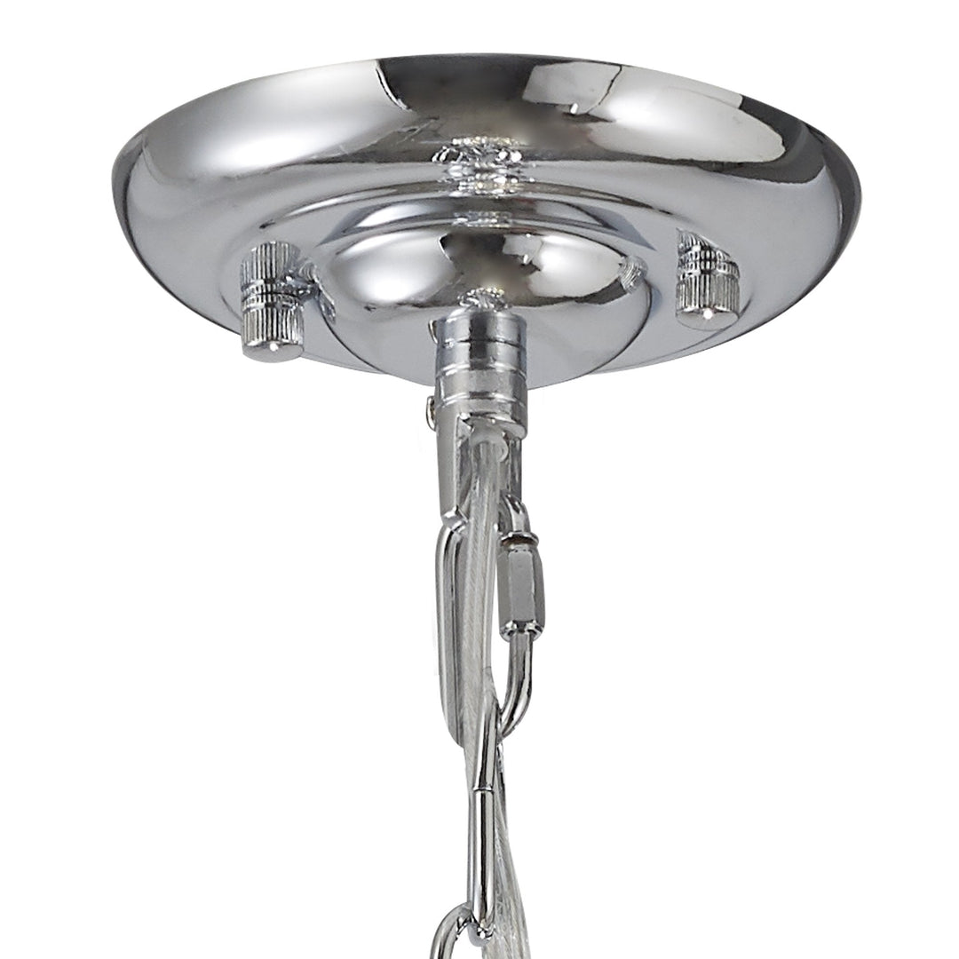 Diyas IL32838 Coniston Pendant 5 Layer 1 Light E27 Polished Chrome/Crystal