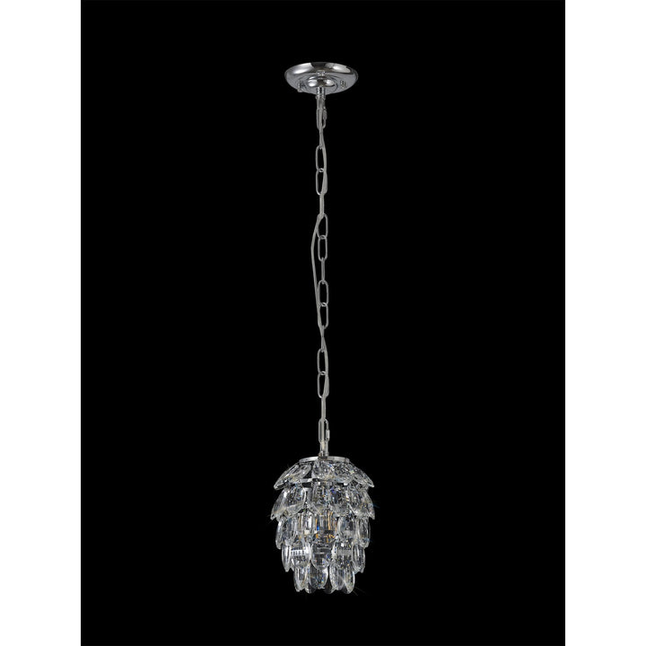 Diyas IL32838 Coniston Pendant 5 Layer 1 Light E27 Polished Chrome/Crystal