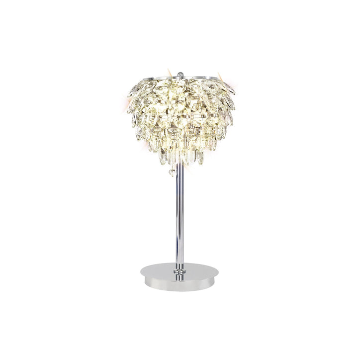 Diyas IL32834 Coniston Table Lamp 2 Light E14 Polished Chrome/Crystal